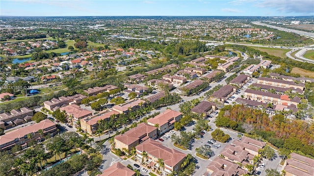 bird's eye view with a residential view