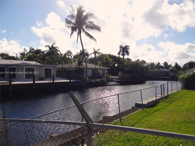 view of water feature