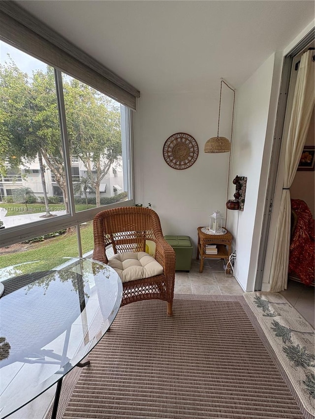 view of sunroom