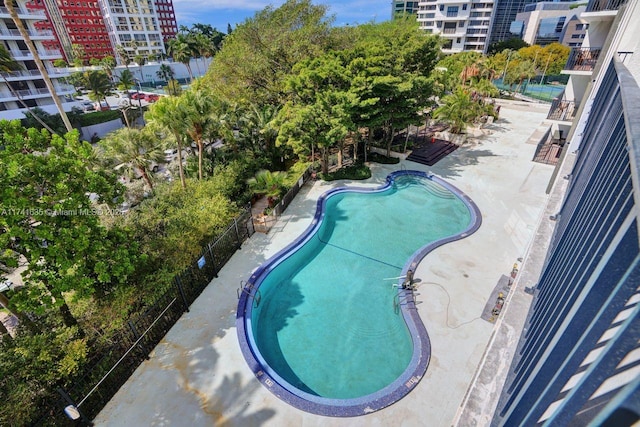 view of pool with a patio area