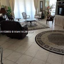 view of tiled living room