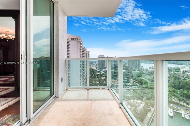 balcony featuring a city view