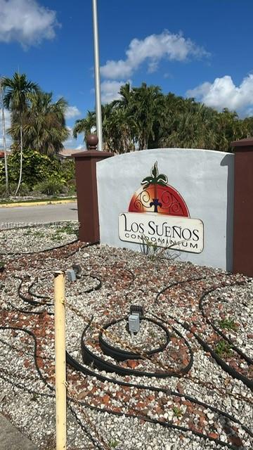 view of community sign