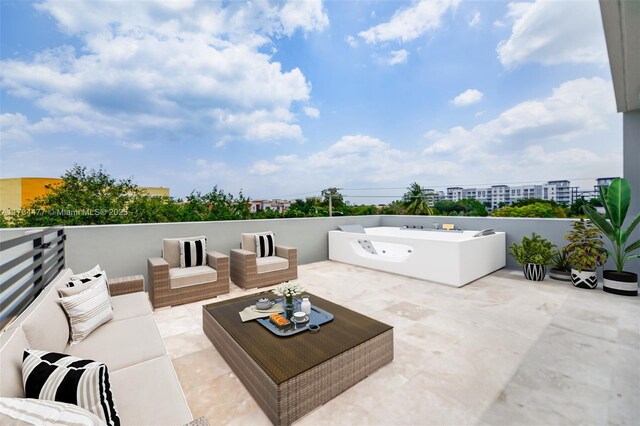 1617 NE 11th St Unit 1, Fort Lauderdale, FL 33304 - view of patio with an outdoor living space
