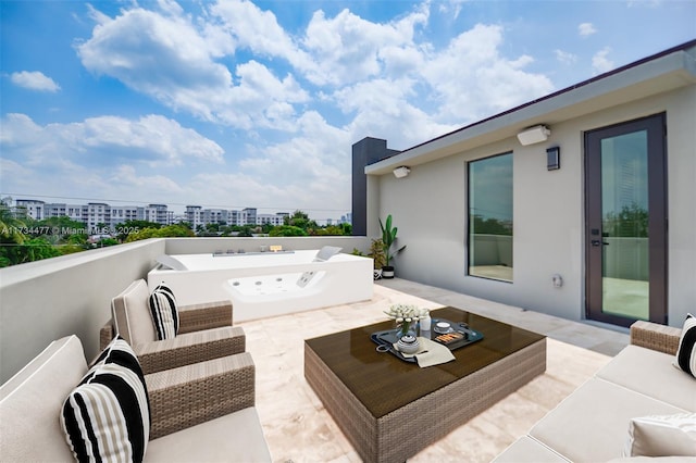 1617 NE 11th St Unit 1, Fort Lauderdale, FL 33304 - view of patio featuring an outdoor living space