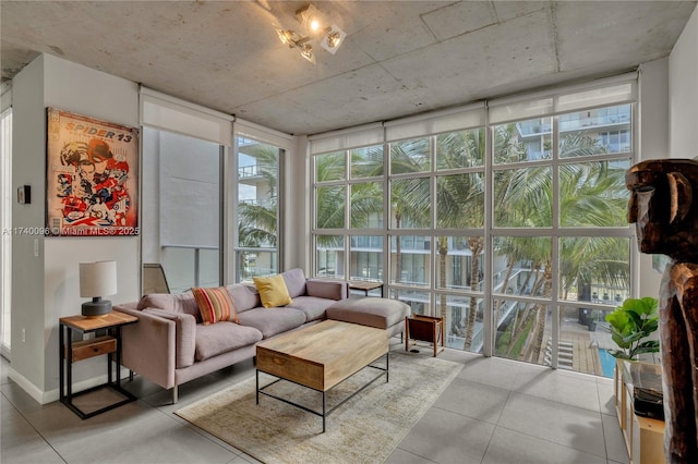 sunroom / solarium featuring a wealth of natural light