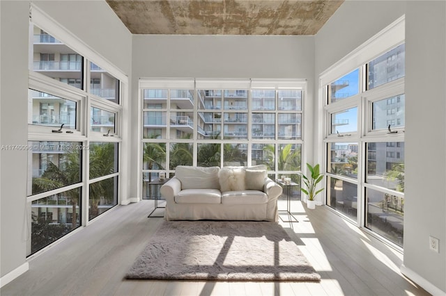 view of sunroom