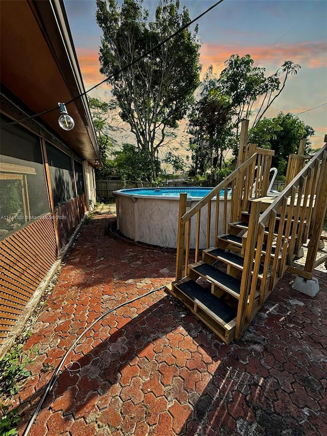 view of deck at dusk