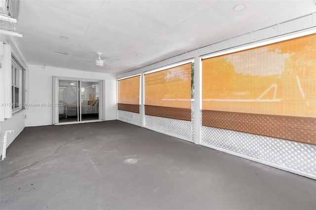 658 SW 1st Ct, Boynton Beach, FL 33426 - unfurnished sunroom featuring a ceiling fan