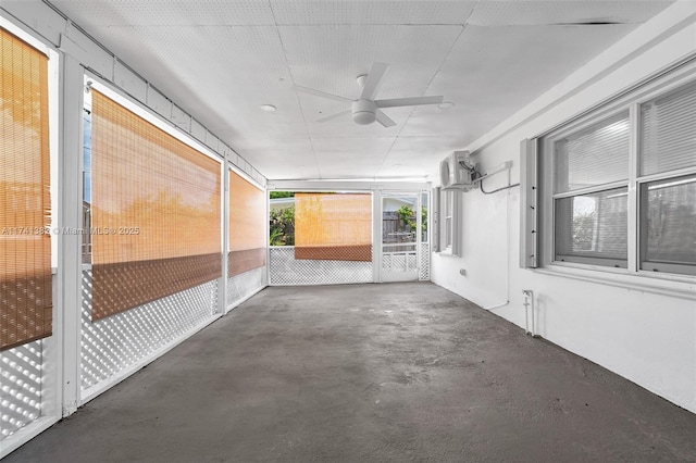 658 SW 1st Ct, Boynton Beach, FL 33426 - unfurnished sunroom featuring a ceiling fan
