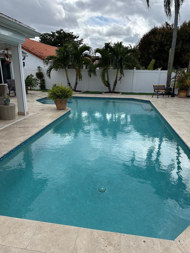 view of pool featuring a patio area