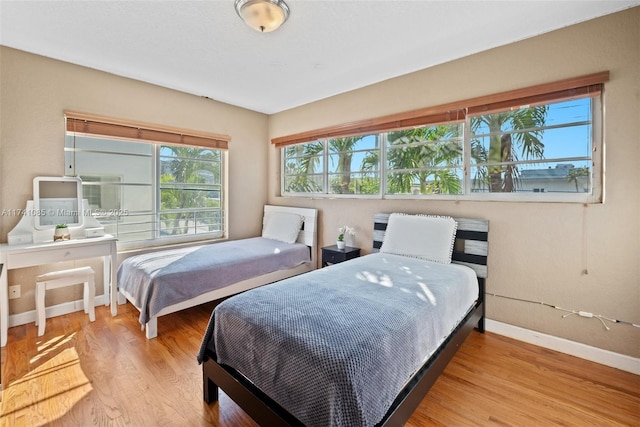 bedroom featuring light hardwood / wood-style floors