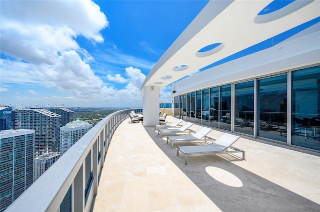 view of patio / terrace featuring a balcony