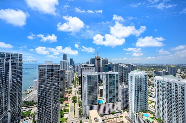 city view featuring a water view