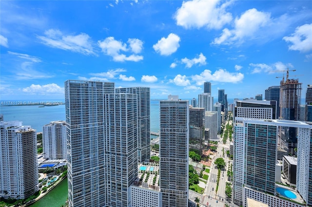 view of city featuring a water view