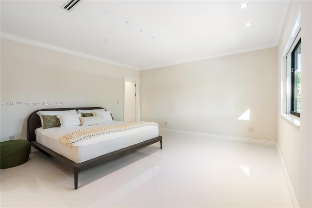 12905 Cherry Rd, North Miami, FL 33181 - bedroom with crown molding and recessed lighting