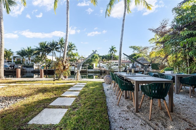 12905 Cherry Rd, North Miami, FL 33181 - view of green lawn with a water view