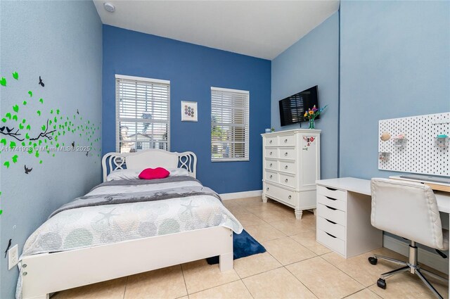 view of tiled bedroom