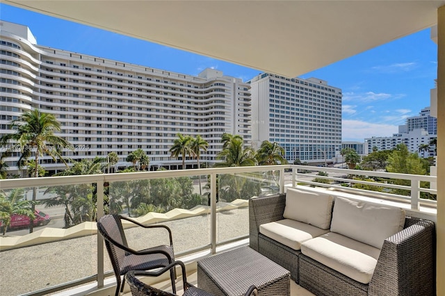 balcony with an outdoor living space