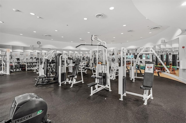 view of workout area