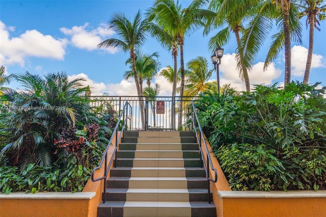 view of stairway