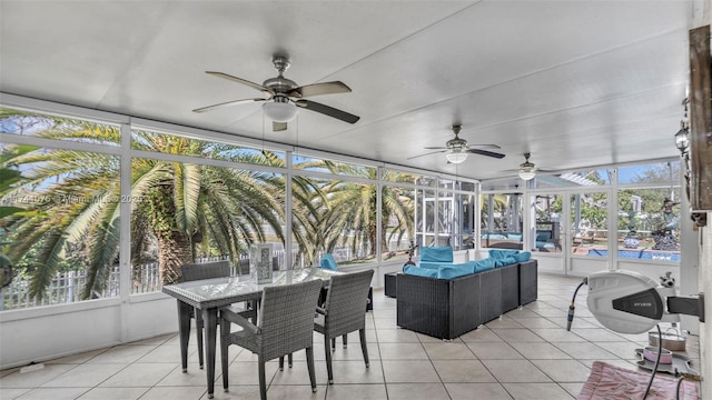 view of sunroom / solarium