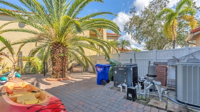 view of patio / terrace featuring cooling unit