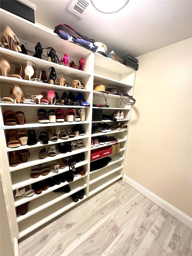 view of walk in closet