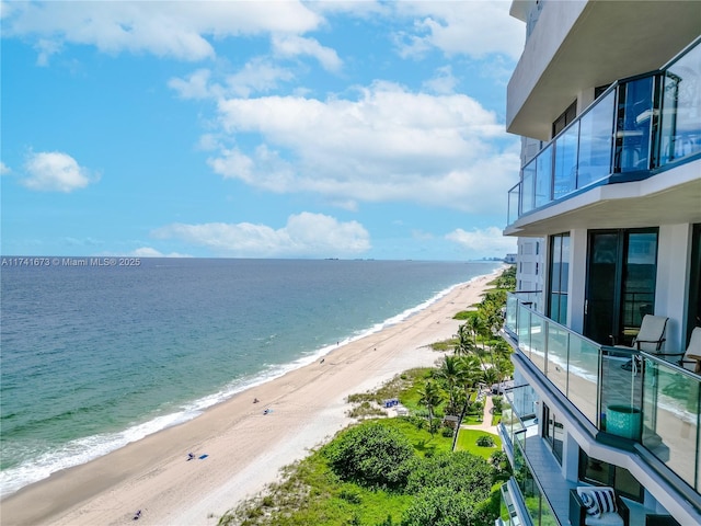 water view featuring a view of the beach