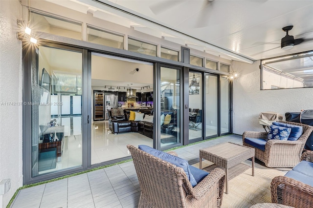 view of patio with an outdoor living space