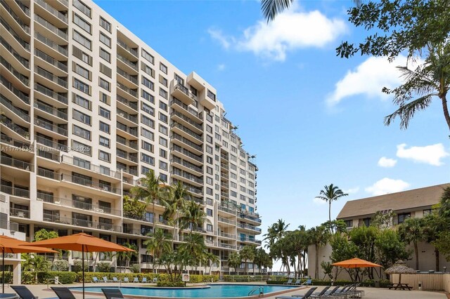 view of pool with a patio area