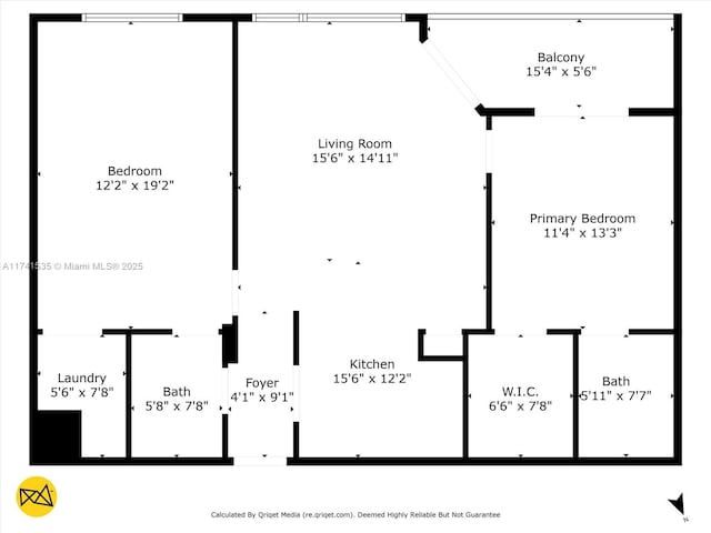 540 Brickell Key Dr Unit 1519, Miami, FL 33131 - floor plan