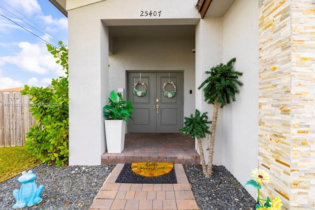 view of doorway to property