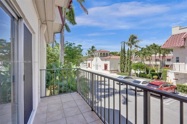 balcony with a residential view
