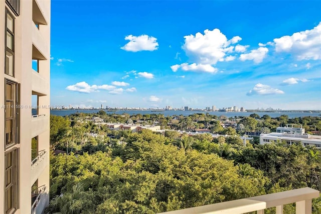 2000 Towerside Ter Unit 910, Miami, FL 33138 - balcony featuring a city view and a water view