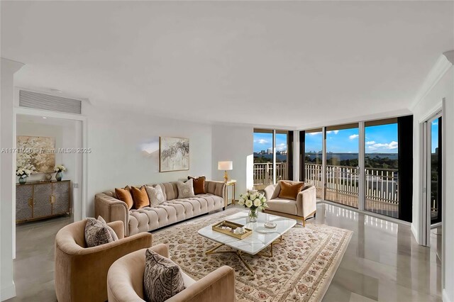 2000 Towerside Ter Unit 910, Miami, FL 33138 - living area with a wall of windows