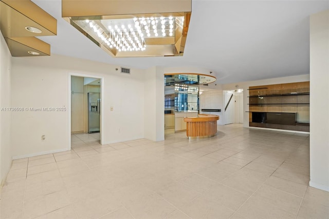 interior space with light tile patterned floors