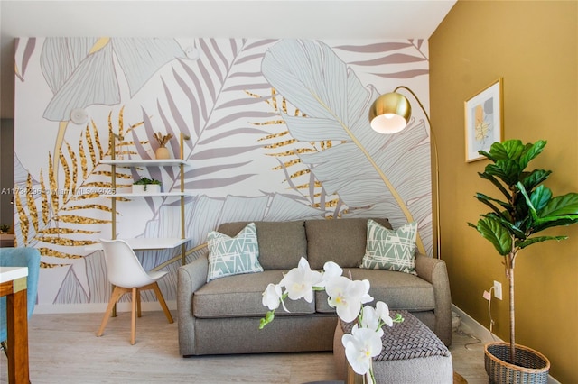 3900 Biscayne Blvd Unit N-823, Miami, FL 33137 - living room with baseboards and wood finished floors