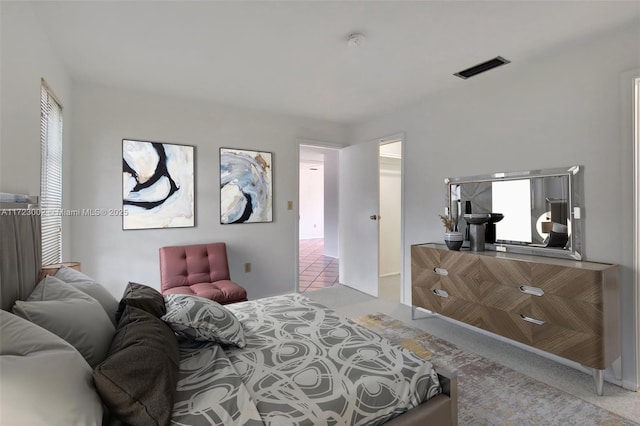 bedroom with carpet floors