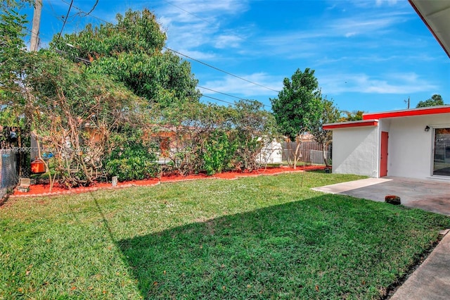 view of yard featuring a patio area