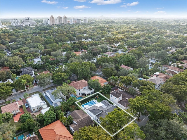 aerial view featuring a residential view