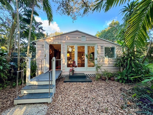 view of front of house with french doors