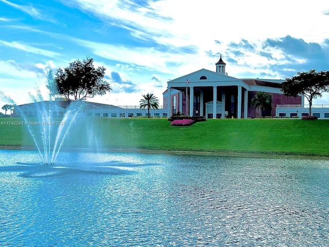 view of water feature