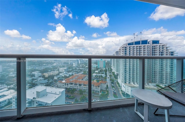 view of balcony