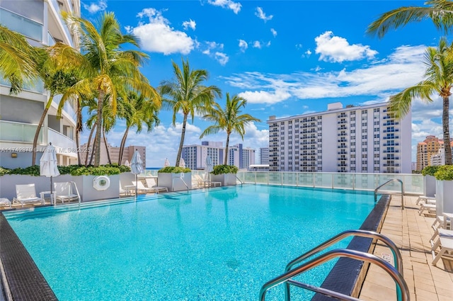 view of pool with a patio area