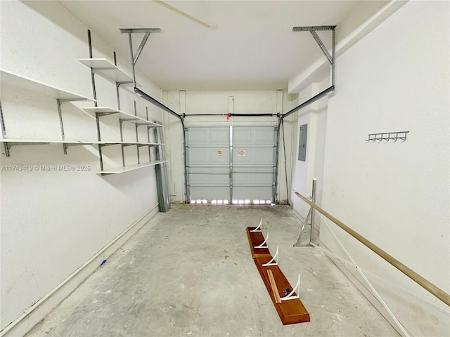 garage with electric panel