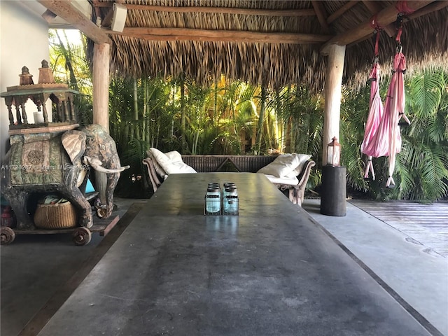 view of patio / terrace featuring a gazebo