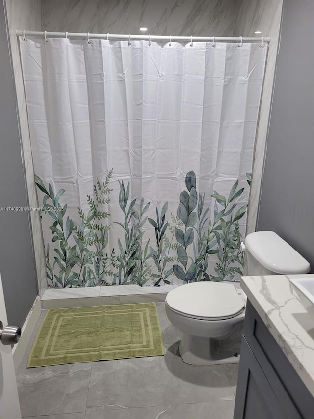 5895 NW 12th Ave, Miami, FL 33127 - bathroom with vanity, a shower with shower curtain, and toilet