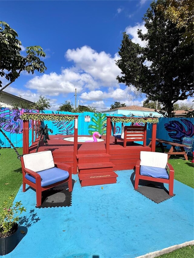 5895 NW 12th Ave, Miami, FL 33127 - exterior space featuring a wooden deck