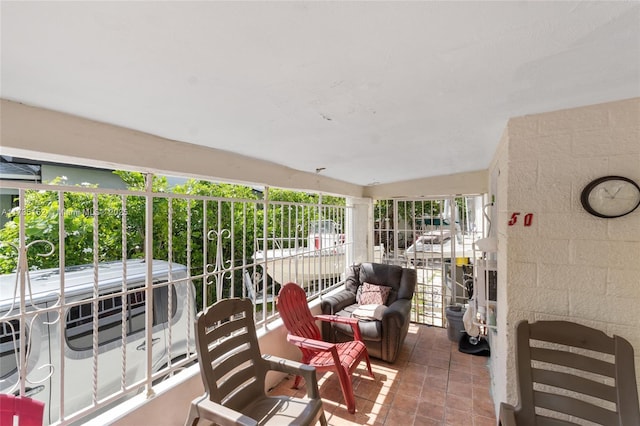 view of sunroom